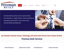 Tablet Screenshot of freemanbuilt.com
